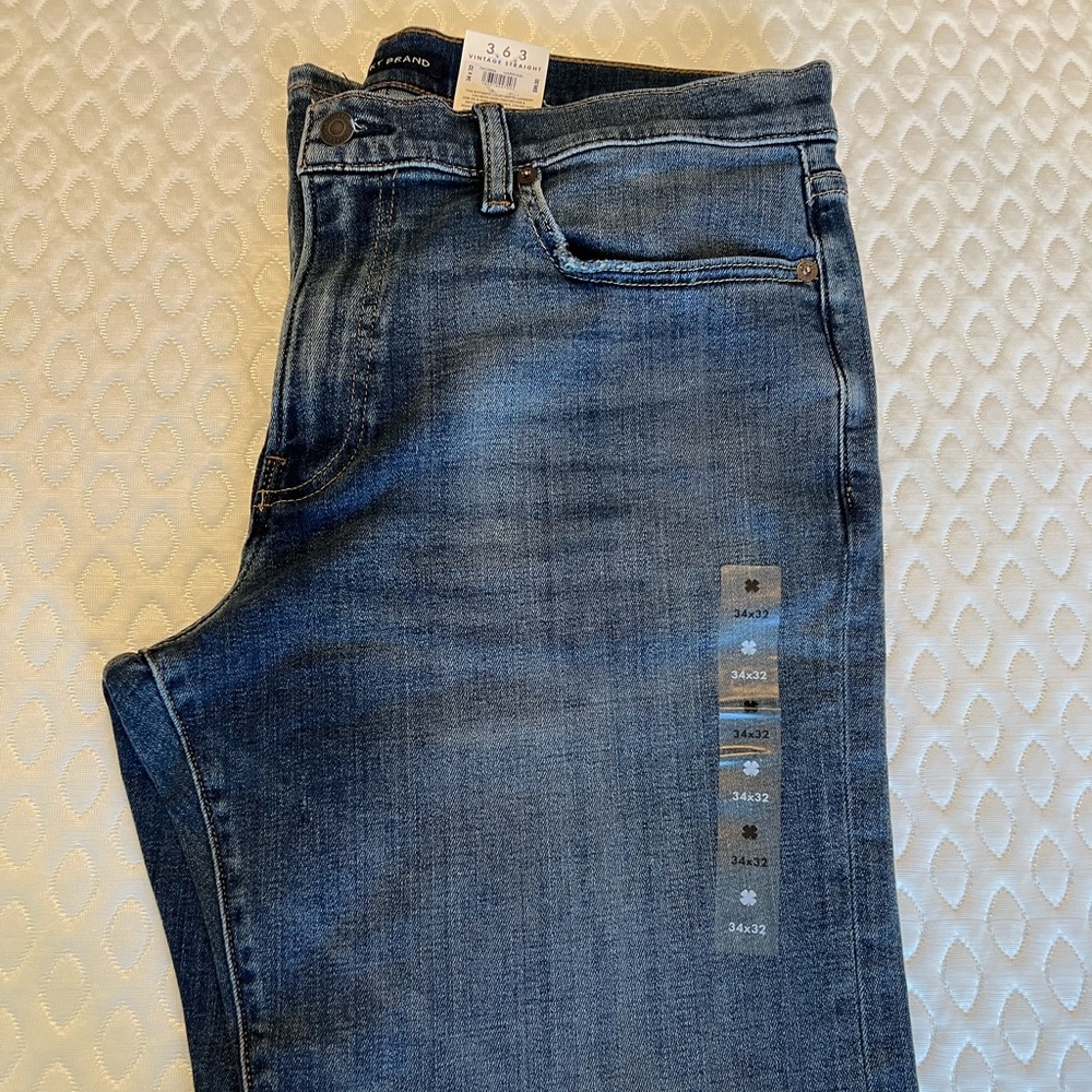 Lucky Brand 363 Vintage Straight CoolMax Jeans 34x32. Brand New